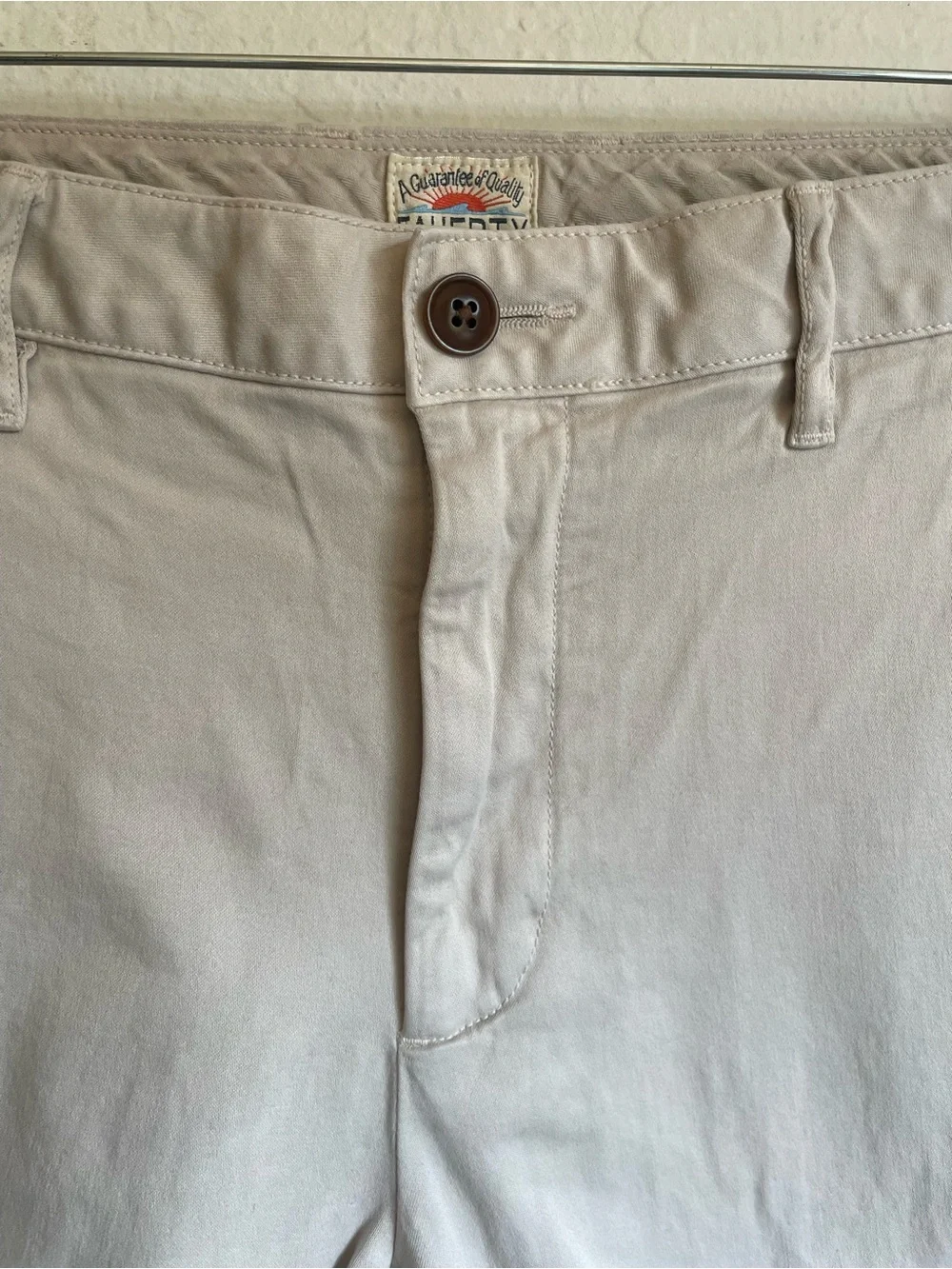 Faherty Reserve Chino Men's Light Khaki Flat Front Shorts 9” Inseam
